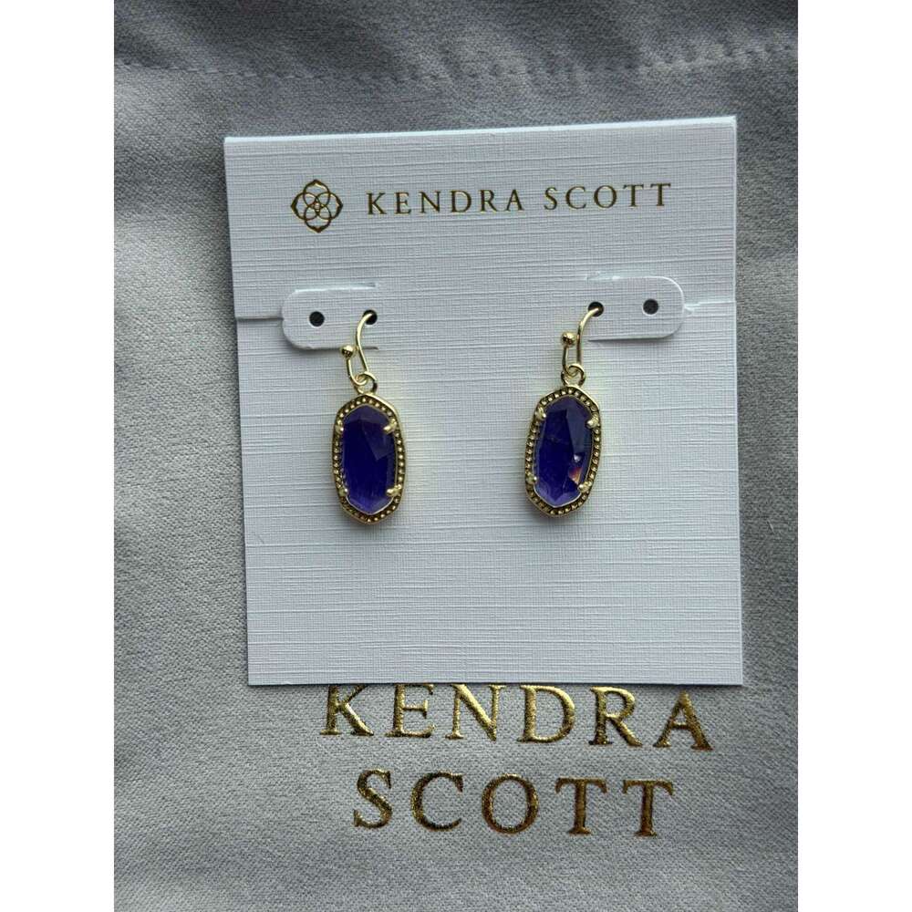 Kendra Scott Lee Purple Teardrop Earrings